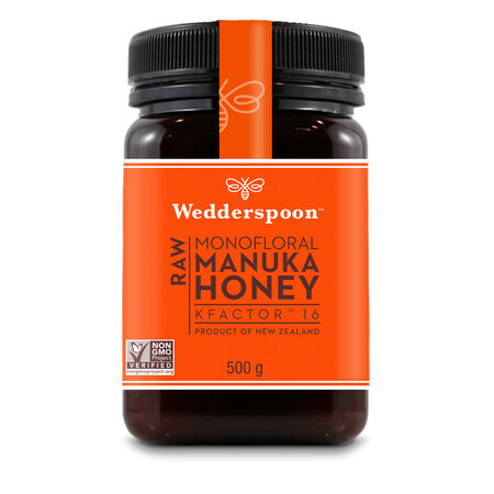 KFactor 16 RAW Manuka Honey, 500g, Wedderspoon