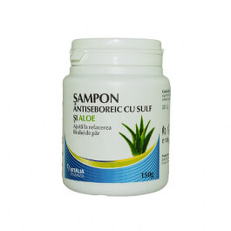 Champú antiseborreico con azufre y aloe, 150 g, Vitalia