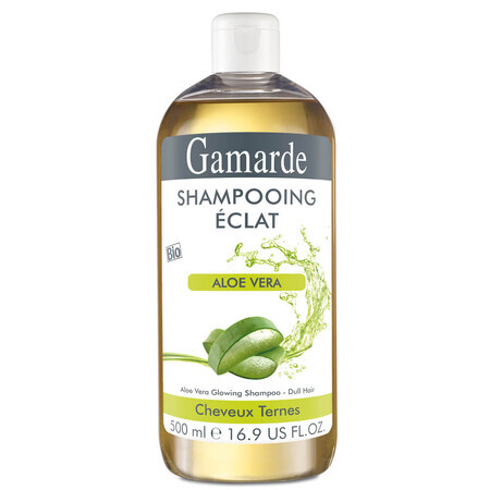 Shampoo bio naturale per lucentezza con aloe vera, 500 ml, Gamarde