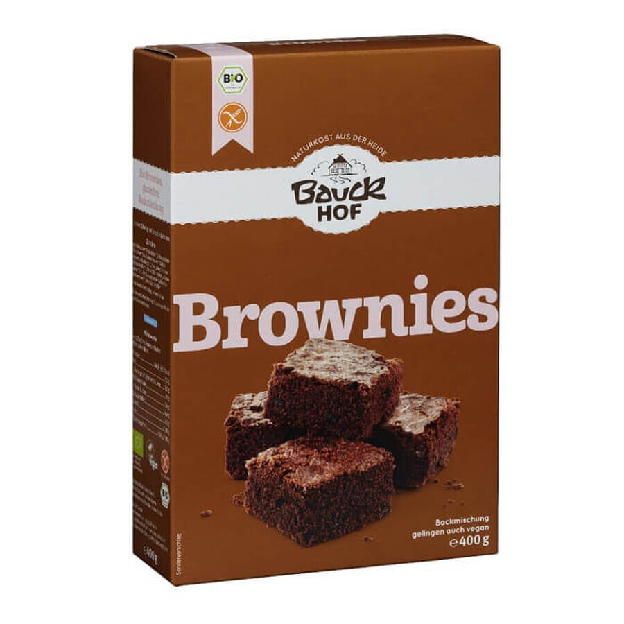 Mezcla para brownies con chocolate extra sin gluten, 400 g, Bauckhof