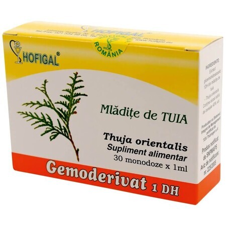 Brotes de Tuia, Gemoderivat, 30 monodosis, Hofigal