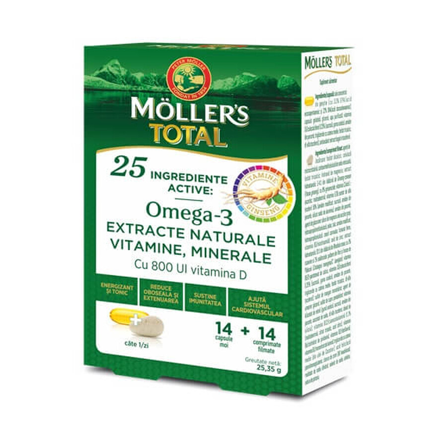 Mollers Total, 14 cápsulas + 14 comprimidos, Mollers