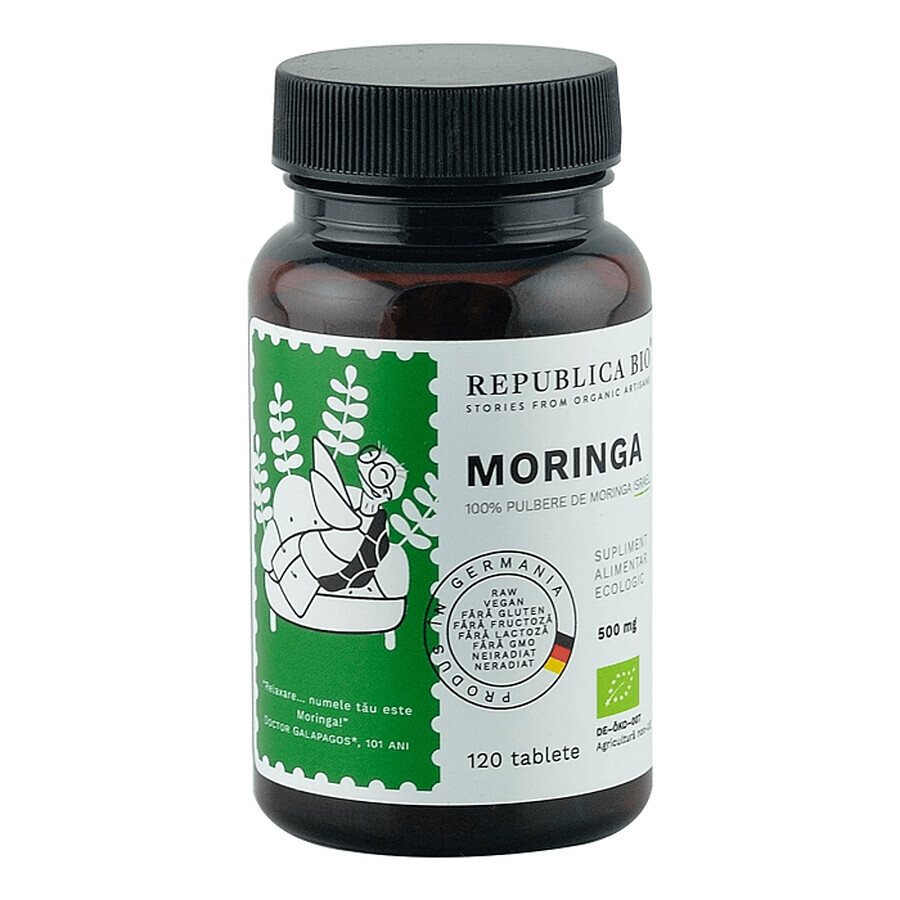 Moringa 500 mg, 120 comprimidos, Organic Republic