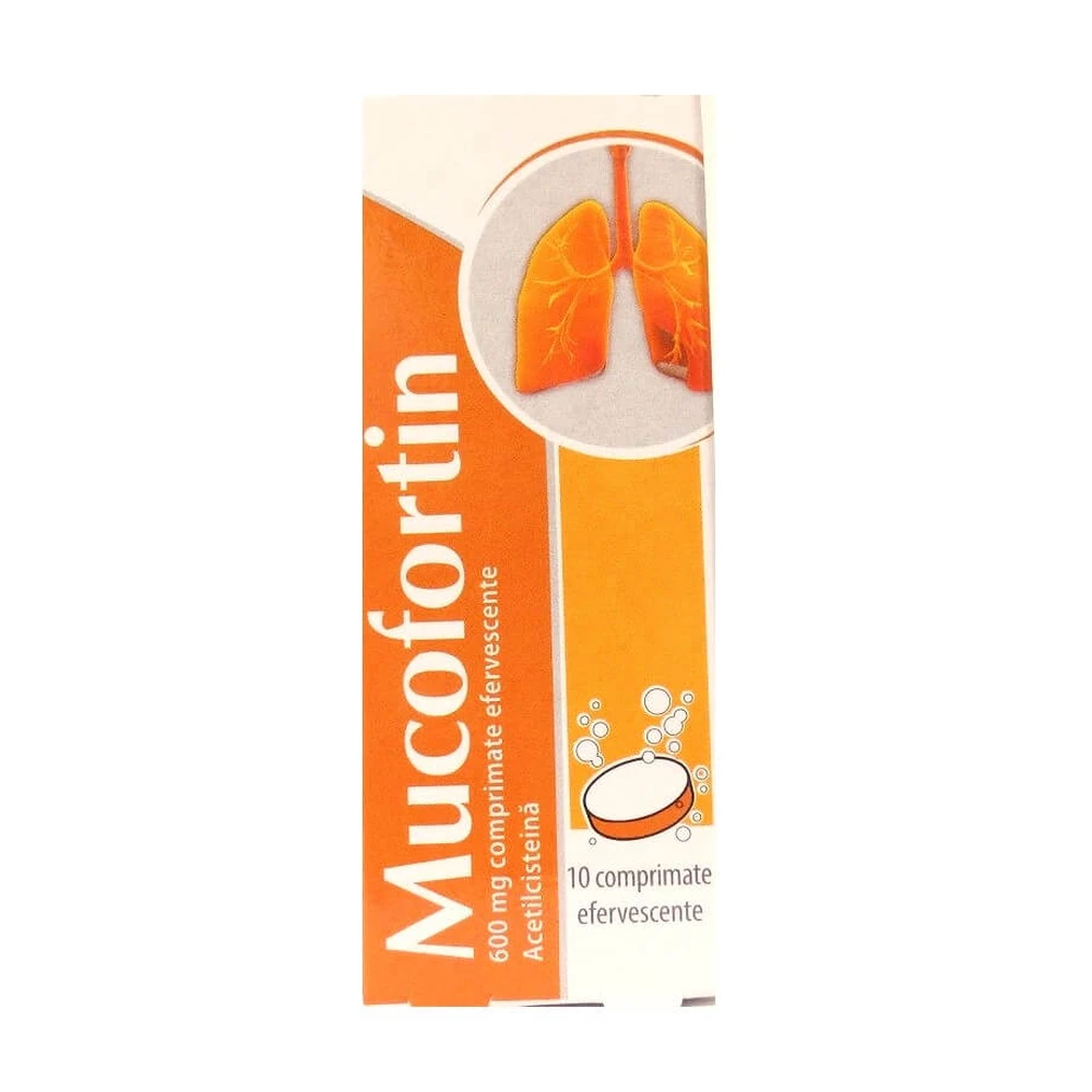 Mucofortin 600 mg, 10 comprimidos efervescentes, Zdrovit 