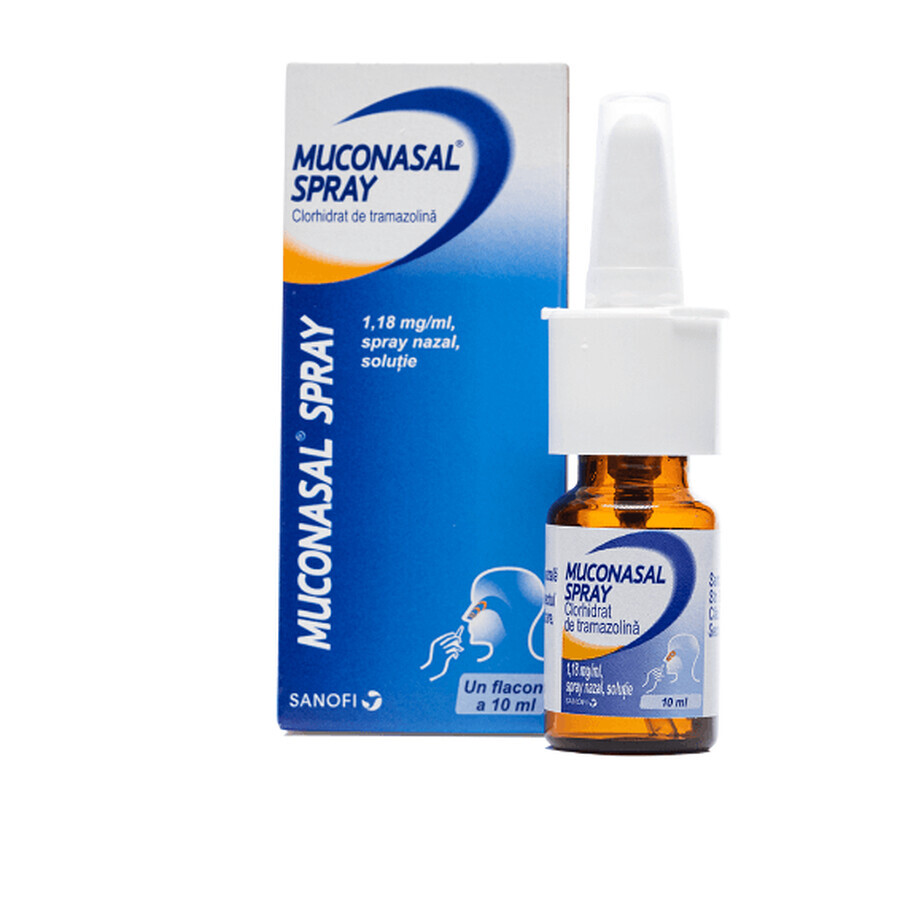 Muconasal spray 1,18 mg, 10 ml, spray nasal, solution, Sanofi