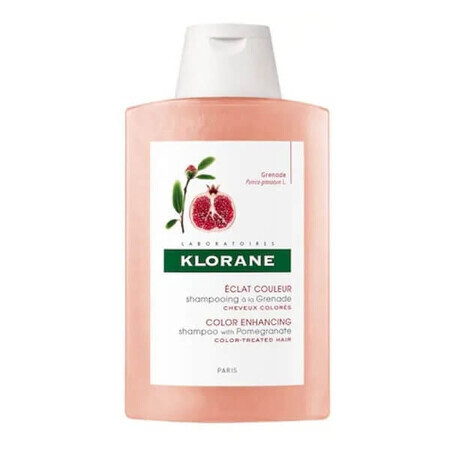 Champú con extracto de granada para cabellos coloreados, 200 ml, Klorane