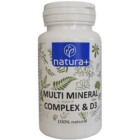 Complejo Multimineral y D3, 60 cápsulas, Natura+