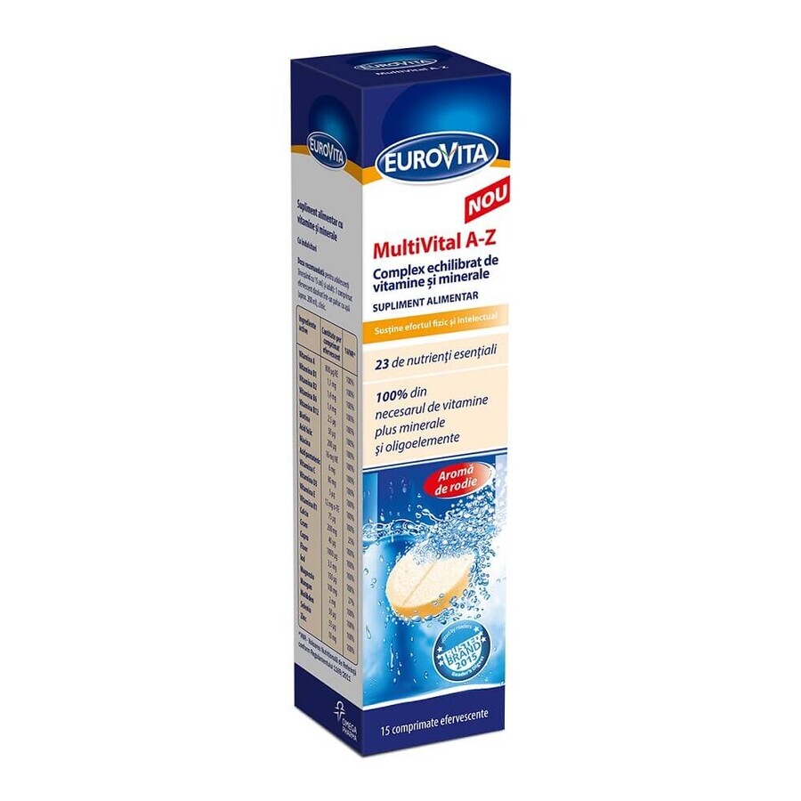 Multivital A-Z, 15 Brausetabletten, Eurovita