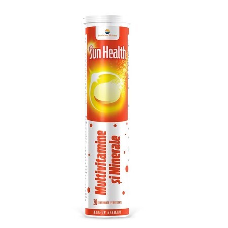 Sun Health Multivitaminas y Minerales Efervescentes, 20 comprimidos, Sun Wave Pharma