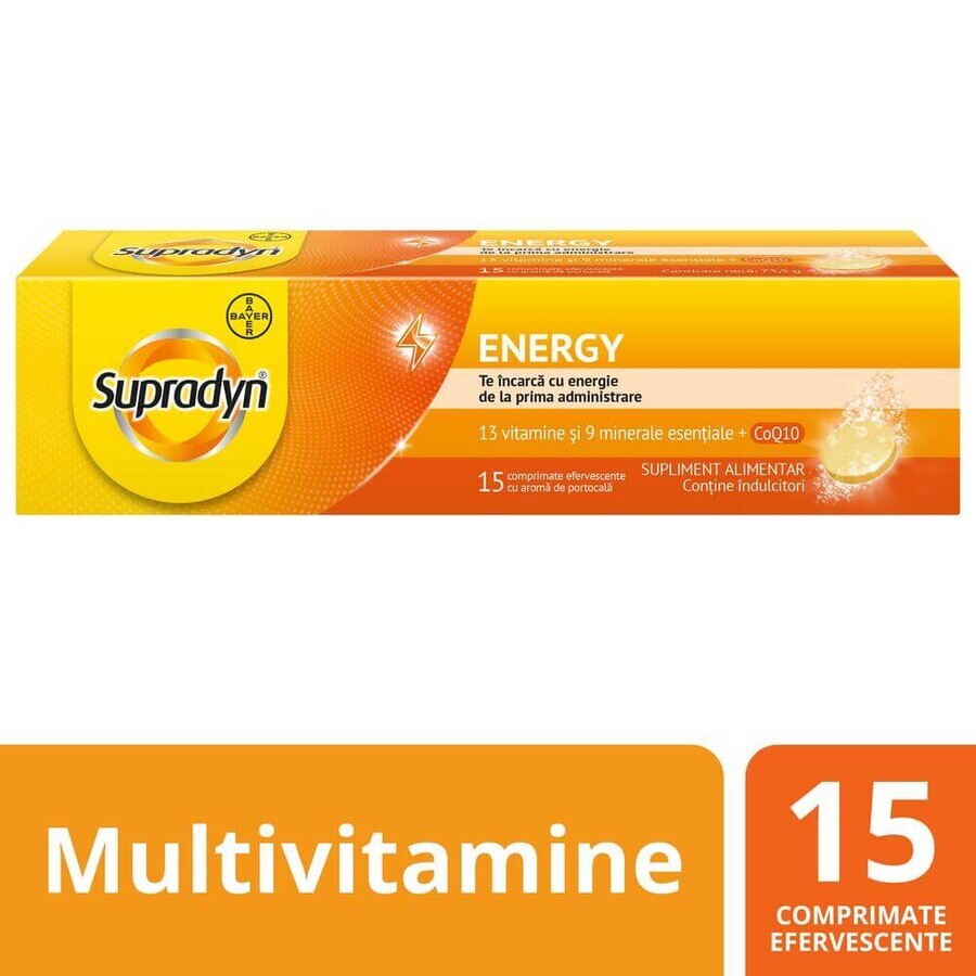 Supradyn Energy, Multivitaminas, 15 comprimidos efervescentes, Bayer