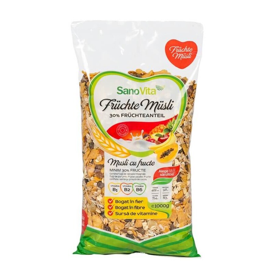 Musli con Frutas, 1000 g, Sanovita