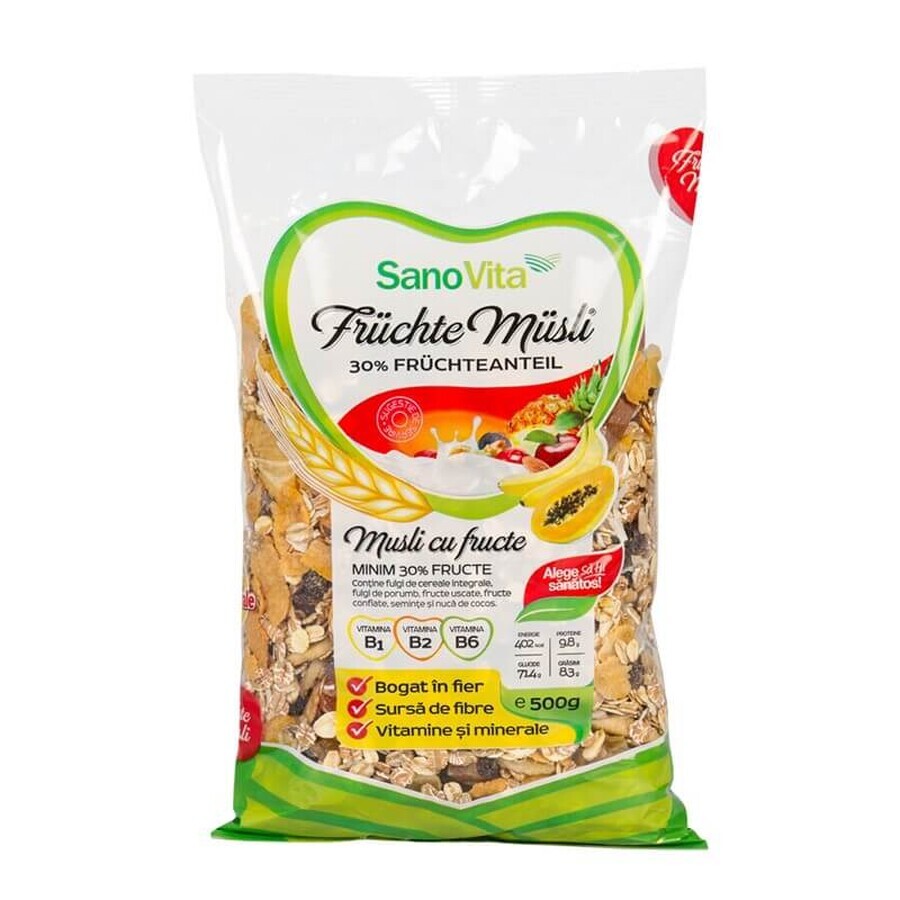 Muesli con Frutta, 500 g, Sanovita