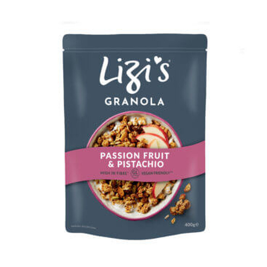 Musli cu fructul pasiunii si fistic, 400 g, Lizi's Granola