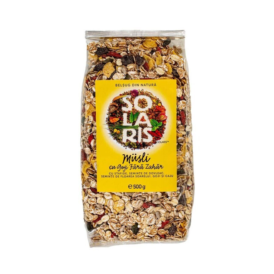 Musli cu Goji fara zahar, 500g, Solaris