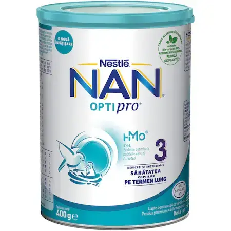 Nan 3 Optipro Premium-Milchnahrung, +12 Monate, 400 g, Nestle