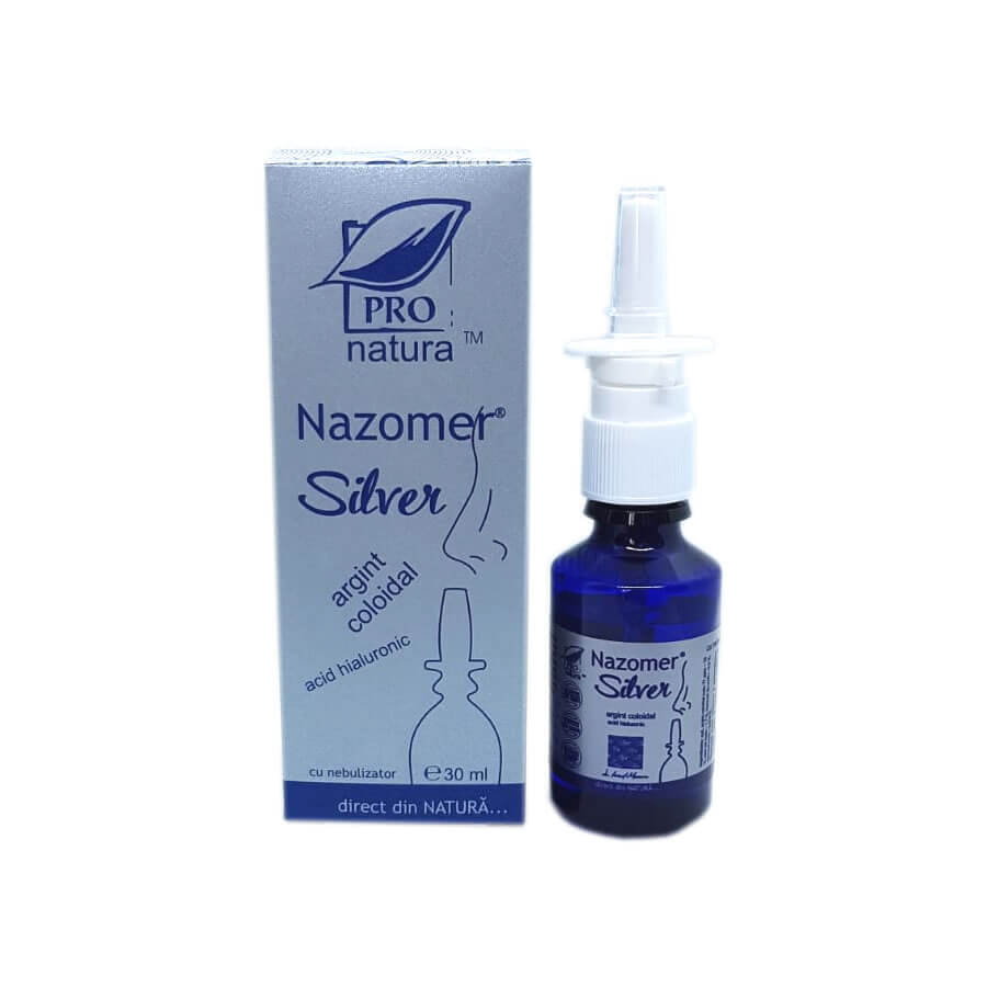 Nazomer Silver saline solution with colloidal silver, 30 ml, Pro Natura