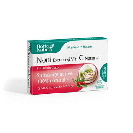 Estratto di Noni + vitamina C naturale, 30 compresse, Rotta Natura