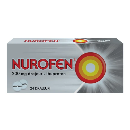 Nurofen 200 mg, 24 drajeuri, Reckitt Benkiser Healthcare