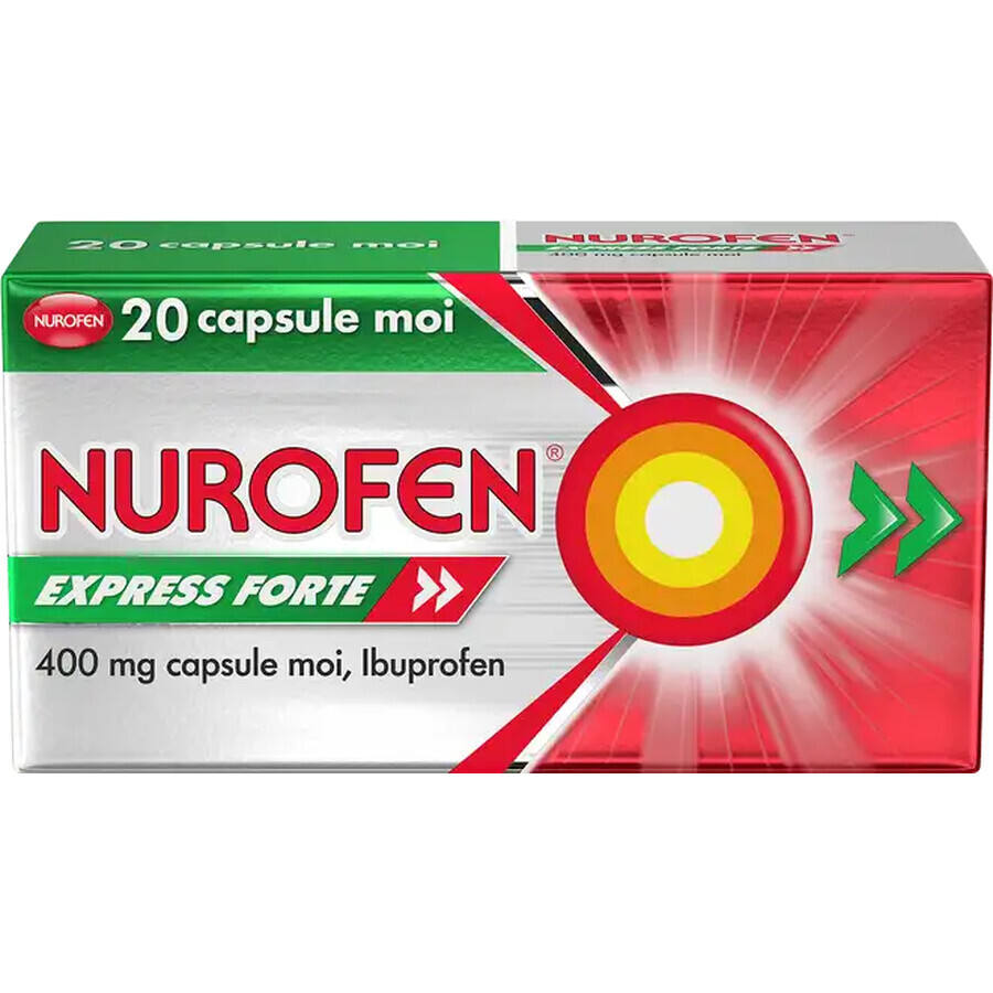 Nurofen Express Forte 400 mg, 20 cápsulas, Reckitt Benckiser Healthcare