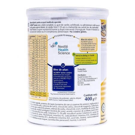 Nutren Junior goût vanille, 400 g, Nestlé 