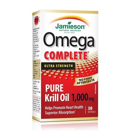 Omega Complete Super Krill 1000mg, 30 cápsulas, Jamieson