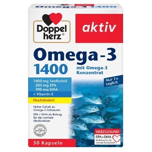 Omega-3 1400, 30 cápsulas, Doppelherz