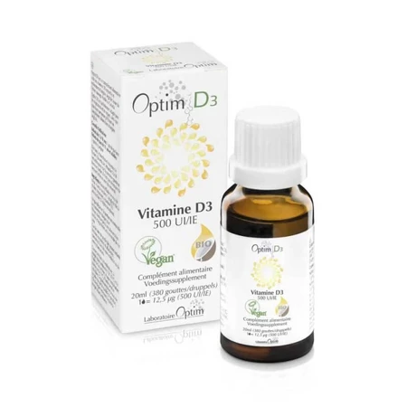 Optim D3 500 UI gotas oleosas, 20ml, Laboratoire Optim