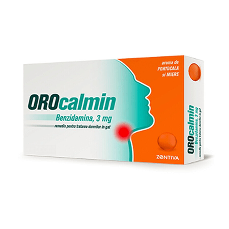 Orocalmin 3 mg con sabor a naranja y miel, 20 comprimidos, Zentiva