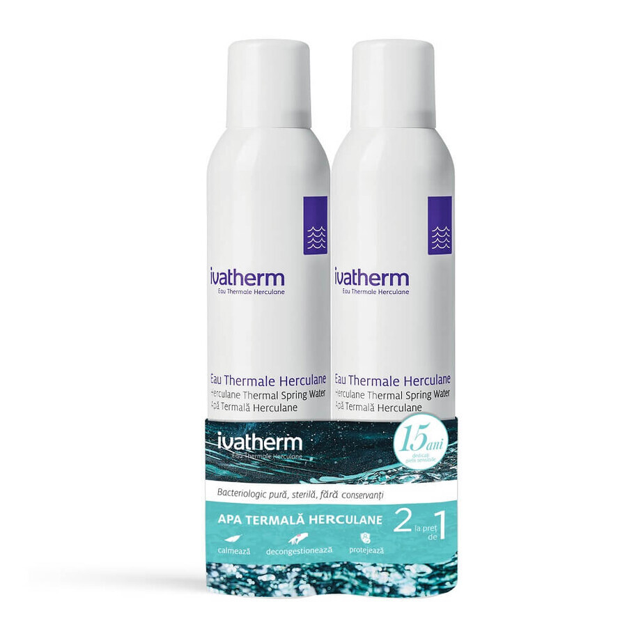 Herculane Thermalwasser-Sprühpaket, 200 ml + 200 ml, Ivatherm