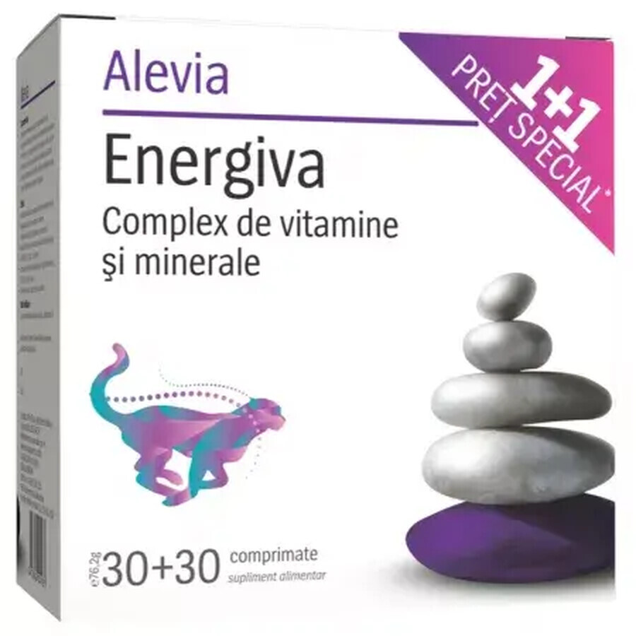 Envase Energiva, 30 comprimidos, Alevia (1+1 precio especial)