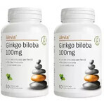 Pack Ginkgo Biloba 100 mg, 60 + 60 comprimidos, Alevia