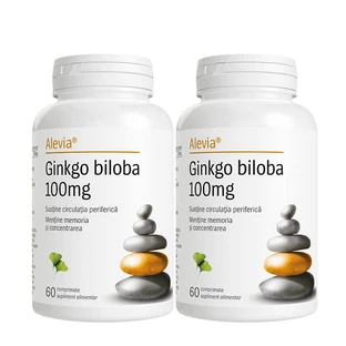 Ginkgo Biloba 100 mg pack, 60 + 60 tablets, Alevia