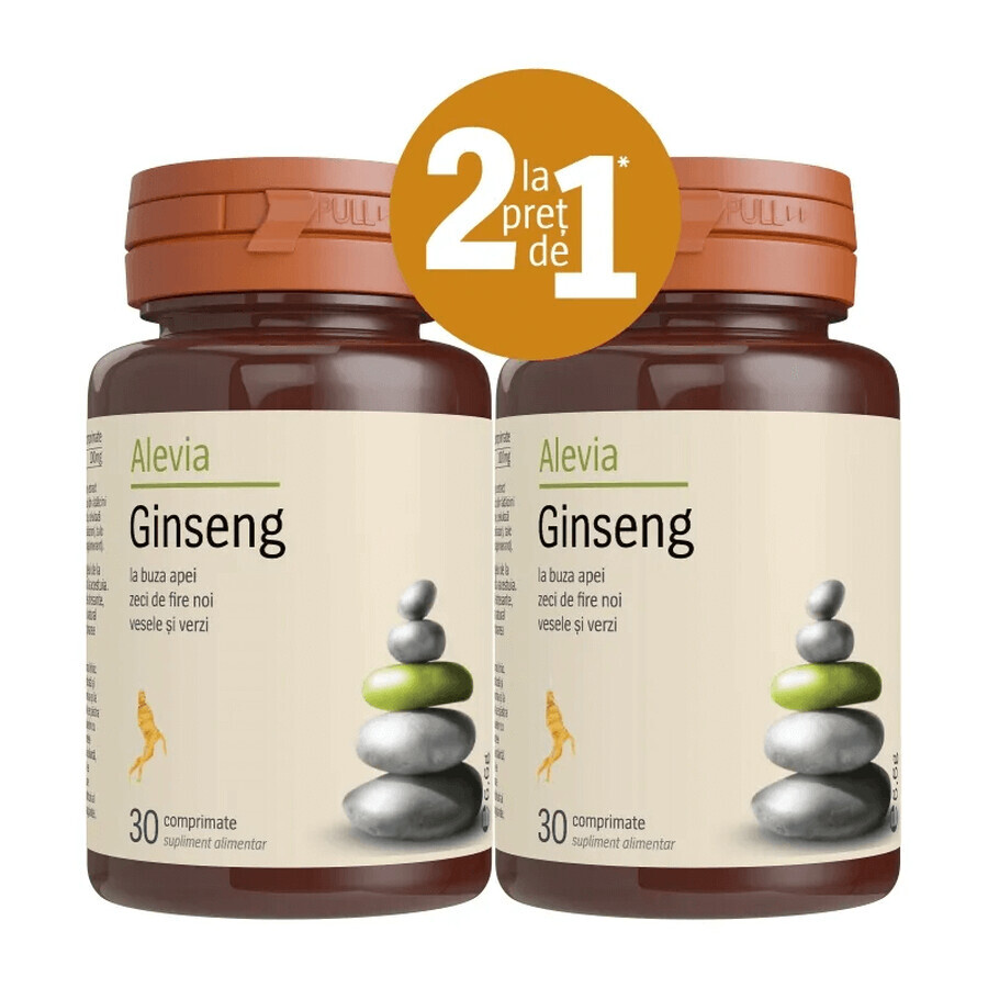 Ginseng pack, 30 capsules, Alevia (1+1)