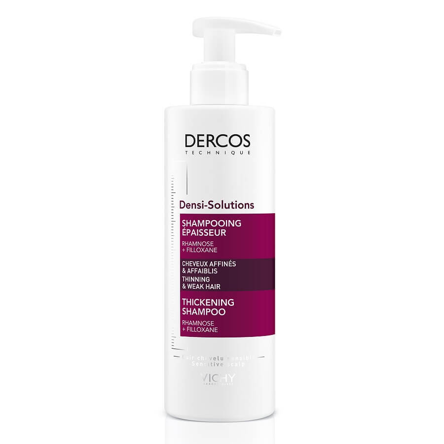 Vichy Dercos Champú para cabello fino y debilitado con efecto densificador Densi-Solutions, 250 ml