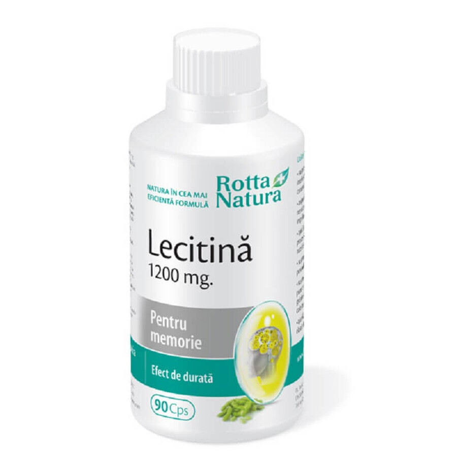 Lecithine 1200 mg verpakking, 90 capsules + 30 capsules, Rotta Natura