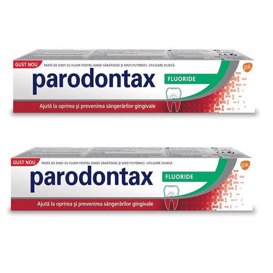 Fluoride Toothpaste Package Parodontax, 75 + 75 ml, Gsk