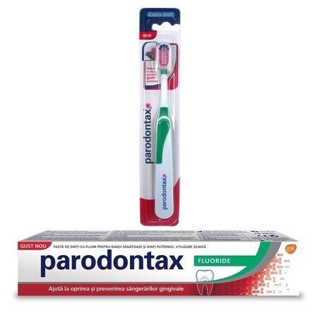 Parodontax Fluoride Toothpaste Pack, 75 ml + Parodontax Toothbrush, Extra Soft, Gsk