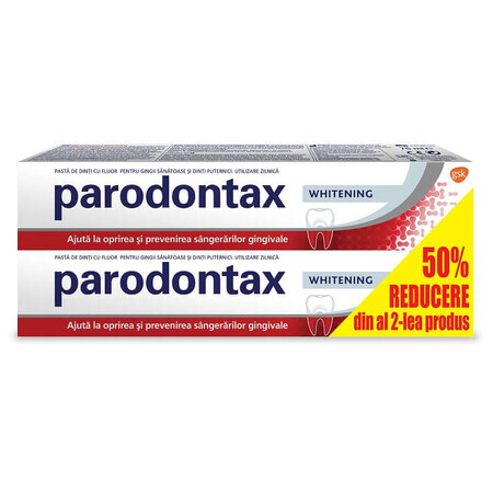 Whitening Tandpasta Pakket Parodontax, 75 ml + 75 ml, Gsk