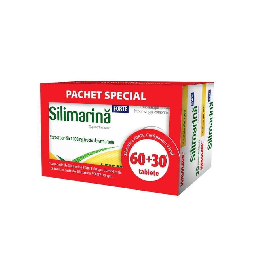 Silimarin Forte pack, 60 + 30 comprimidos, Walmark