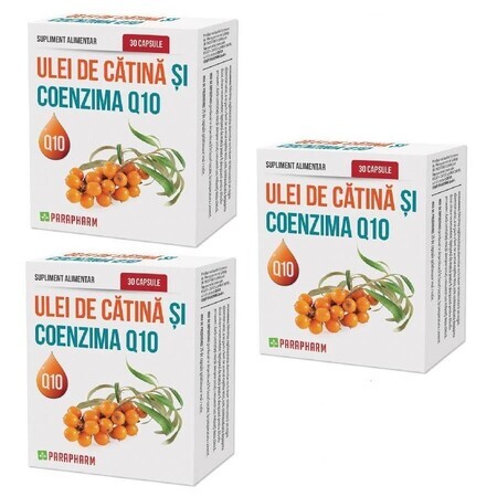 Aceite de Catina y Coenzima Q10 Pack, 30 cápsulas, 2+1, Parapharm