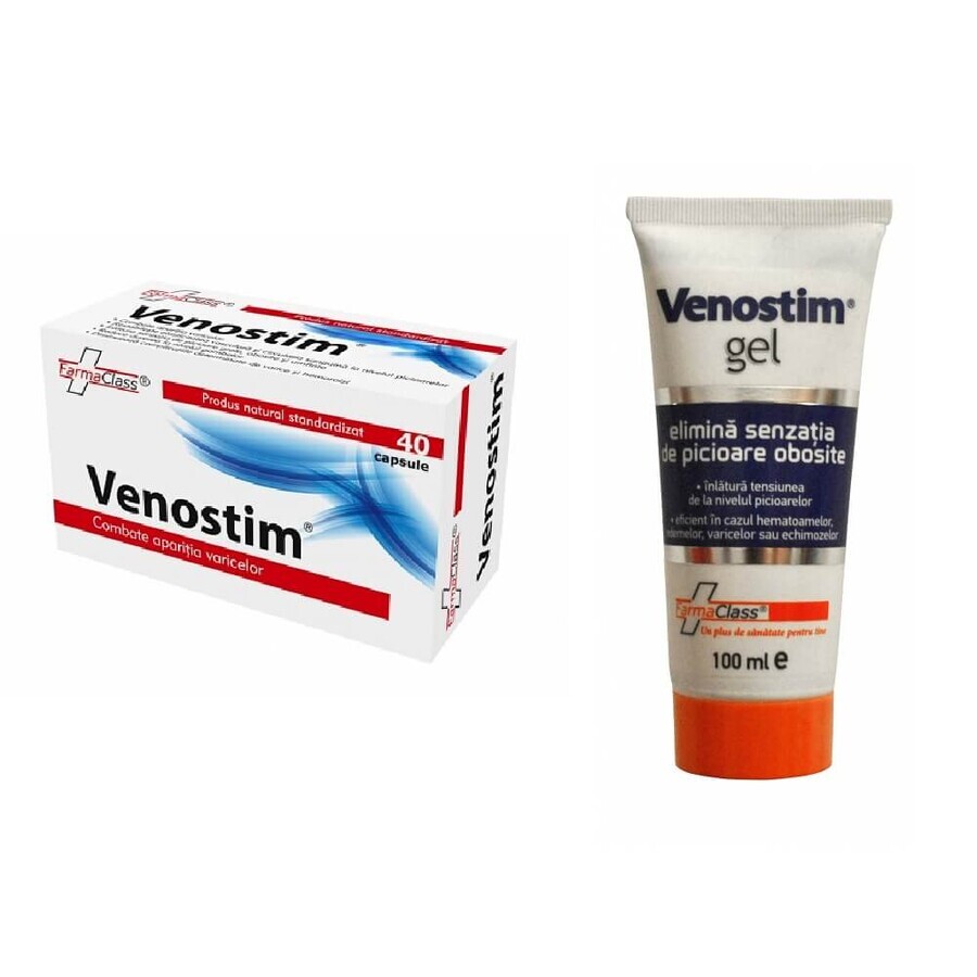 Packung Venostim, 40 Kapseln + Venostim Gel, 100 ml, Farmaclass