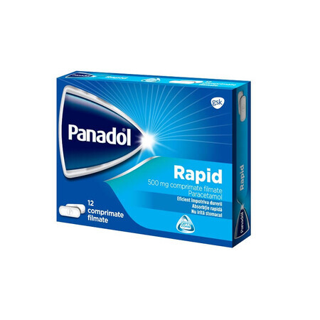 Panadol rapid 500mg, 12 comprimidos, Gsk