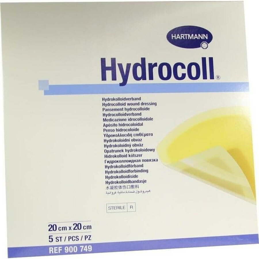 Hydrocoll pansement hydrocolloïde, 20 x 20 cm (900749), 5 pièces, Hartmann