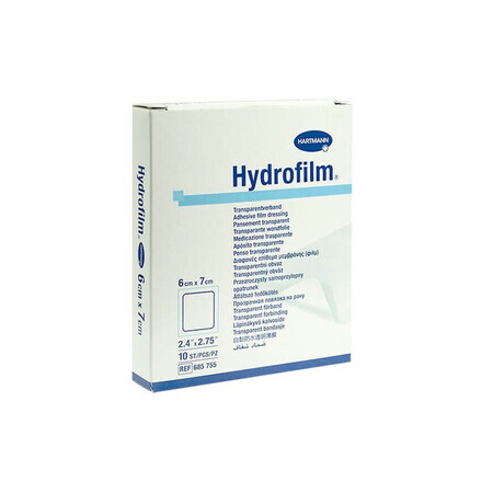 Hydrofilm Transparentverband, 6x7 cm (685755), 10 Stück, Hartmann