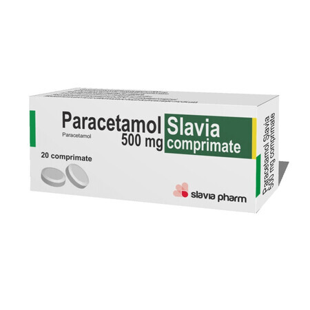 Paracetamolo 500 mg, 20 compresse, Slavia Pharm