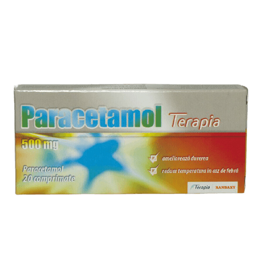 Paracetamol 500 mg, 20 comprimidos, Terapia