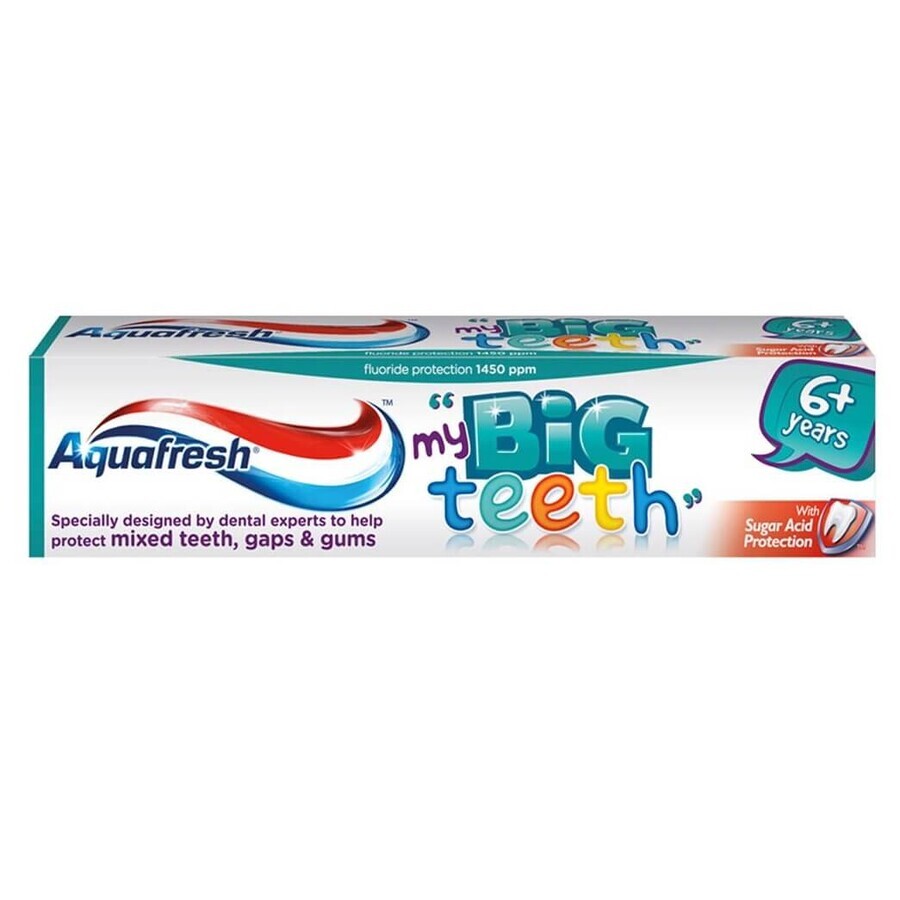 Pastă de dinți +6 ani My Big Teeth Aquafresh, 50 ml, Gsk