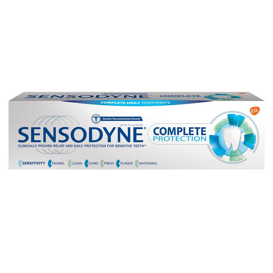 Pasta dentífrica Sensodyne Complete Protection, 75 ml, Gsk