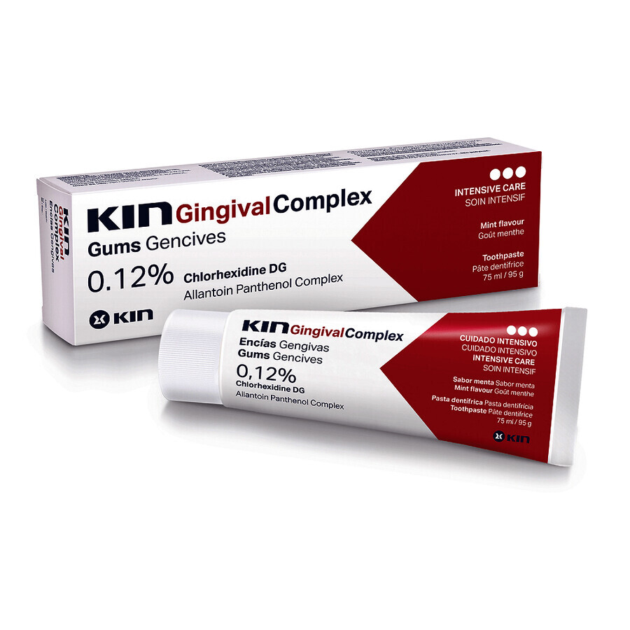 Kin Gingival Clorhexidina Pasta Dentífrica, 75 ml, Laboratorios Kin