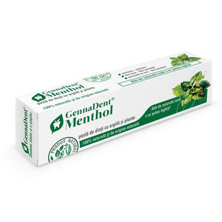 Dentífrico GennaDent Mentol, 50 ml, Vivanatura